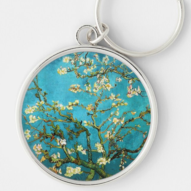 Mandelbaum-schöne Kunst Van Gogh blühende Schlüsselanhänger (Vorne)