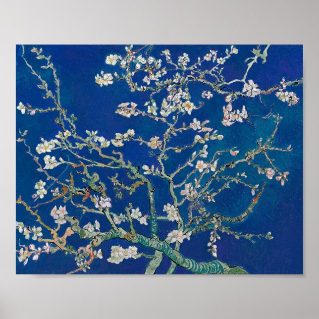 Mandelblüte (Indigo) | Van Gogh | Poster (Vorne)