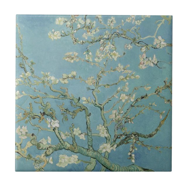 Mandelblüte von Vincent Van Gogh Keramikfliese (Vorderseite)