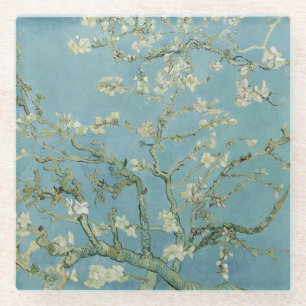 Mandelblüten Gemälde von Van Gogh Glasuntersetzer