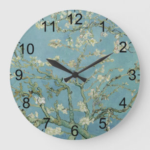 Mandelblüten Gemälde von Van Gogh Große Wanduhr