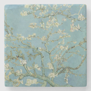 Mandelblüten Gemälde von Van Gogh Steinuntersetzer