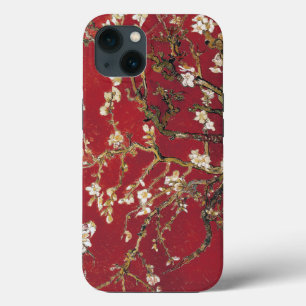 Mandelblüten Rot Vincent van Gogh Kunstmalerei iPhone Hülle