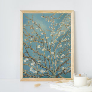 Mandelblüten-Vintage-Wandkunst Poster