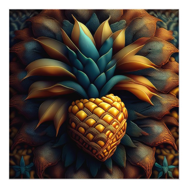 Mandelbrot-Ananas-Fraktal Fotodruck (Vorne)