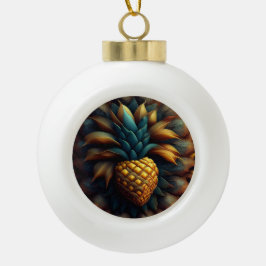 Mandelbrot-Ananas-Fraktal Keramik Kugel-Ornament