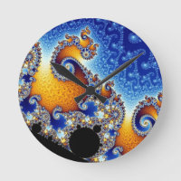 Mandelbrot Blue Double Spiral Fraktal