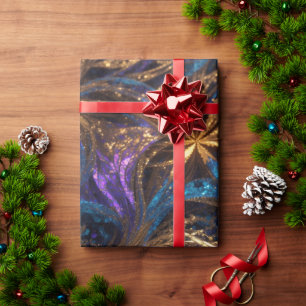 Mandelbrot Blume Retro Colorful Personalisiert Pat Geschenkpapier