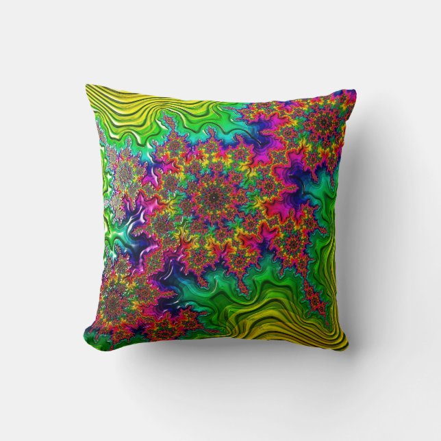 Mandelbrot Color Explosion Cushion Kissen (Vorderseite)