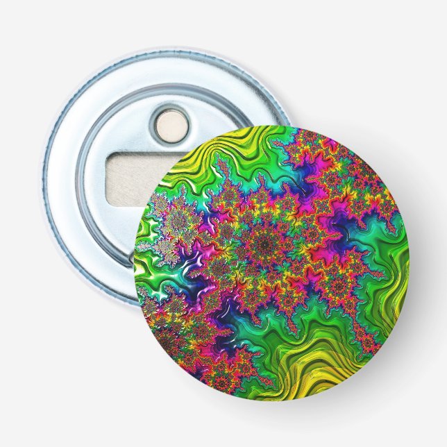 Mandelbrot Color Explosion Flaschenöffner (Vorderseite)