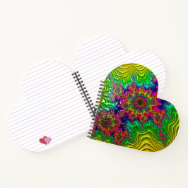 Mandelbrot Color Explosion Heart Spiral Notebook Notizbuch