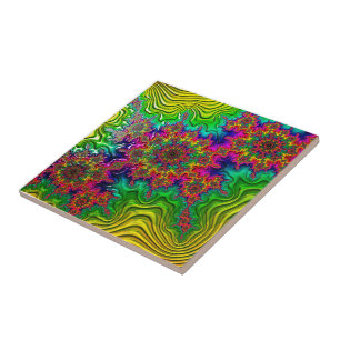Mandelbrot Color Explosion Keramik Tile Fliese