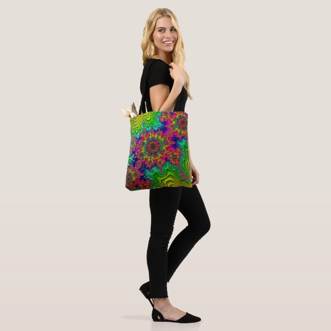 Mandelbrot Color Explosion Tote Bag (Am Model)