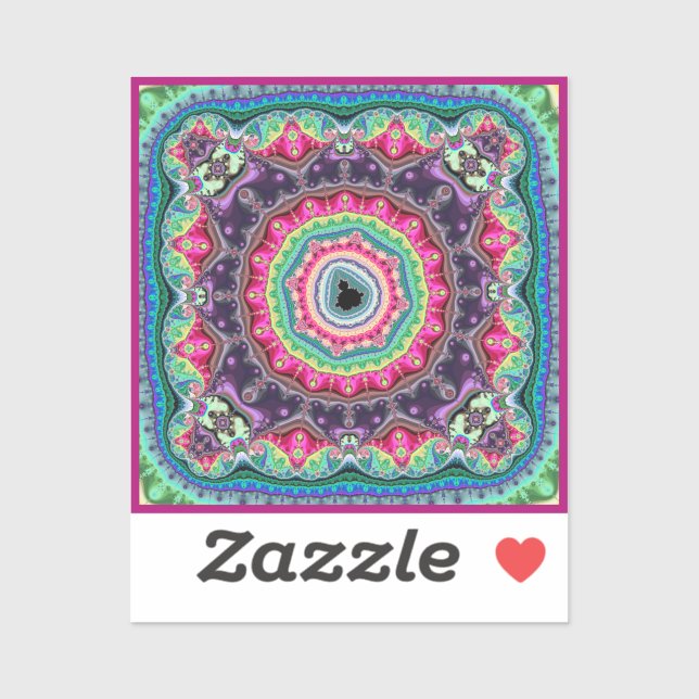 Mandelbrot Design Aufkleber (Blatt)