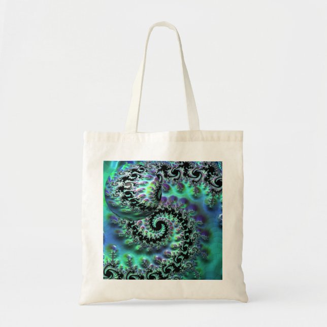 Mandelbrot Discovery mit Sphere Tote Bag Tragetasche (Vorne)