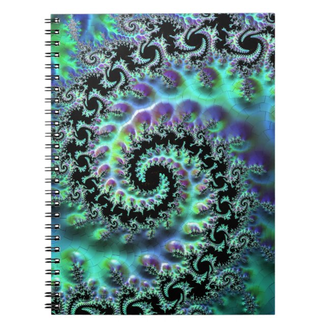 Mandelbrot Discovery Spiral Notebook Notizblock (Vorderseite)