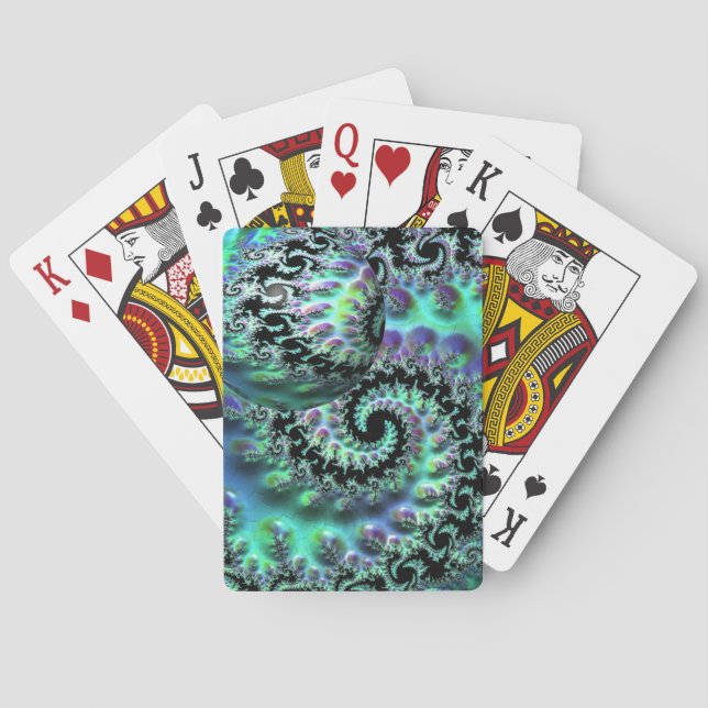 Mandelbrot Discovery with Sphere Playing Cards Spielkarten (Rückseite)