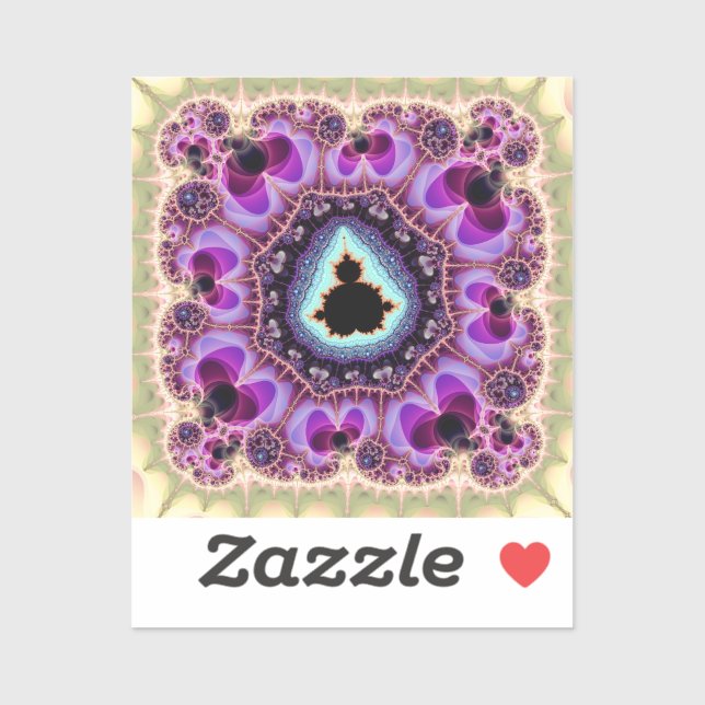 Mandelbrot Fraktal Art Design Aufkleber (Blatt)