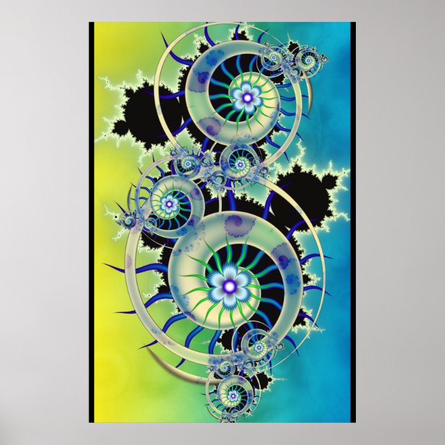 Mandelbrot Fraktal Art Poster (Vorne)