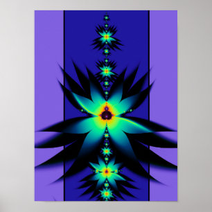 Mandelbrot Fraktal Blume Poster