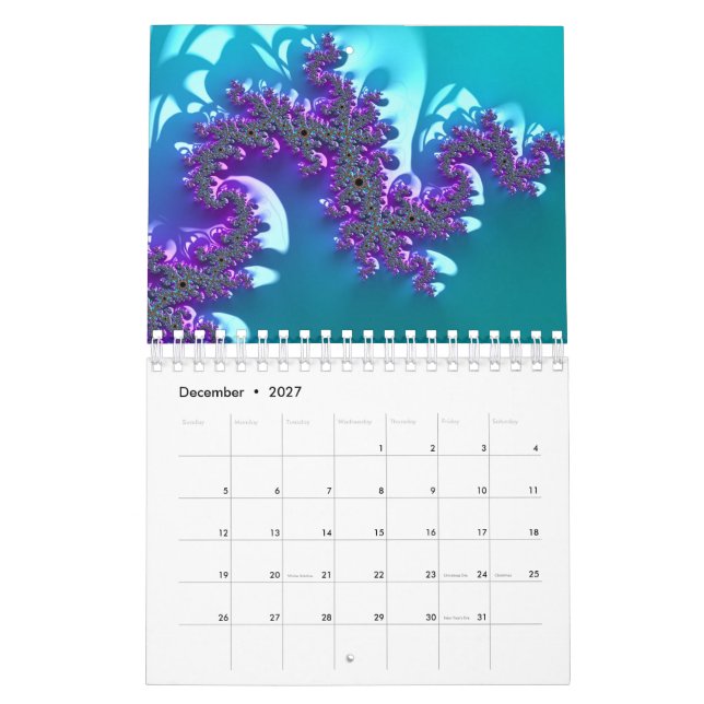Mandelbrot Fraktal Kalender (Dez 2027)