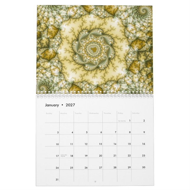 Mandelbrot Fraktal-Kalender 2014 Kalender (Jan 2027)