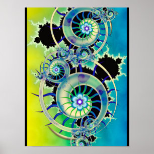 Mandelbrot-Fraktal-Kunst Poster