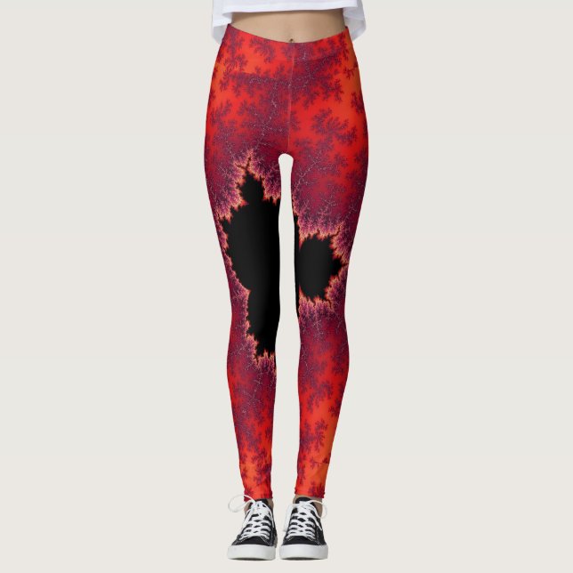 Mandelbrot Fraktal Leggings (Vorderseite)