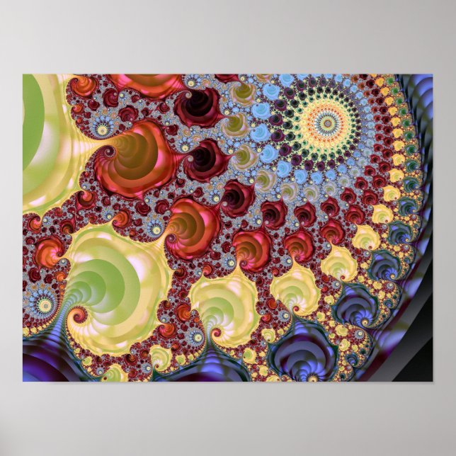 Mandelbrot-Fraktal Poster (Vorne)