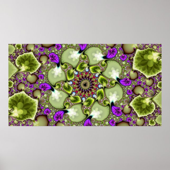 Mandelbrot Fraktal Zoom Poster (Vorne)