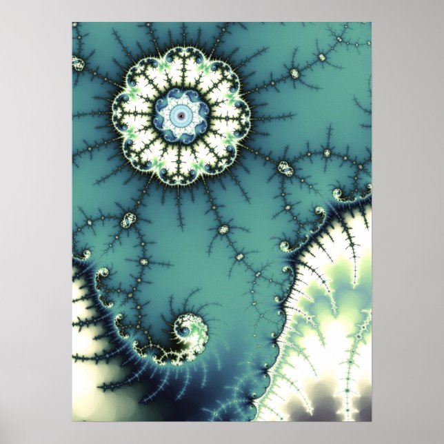 Mandelbrot-Fraktallandschaft Poster (Vorne)