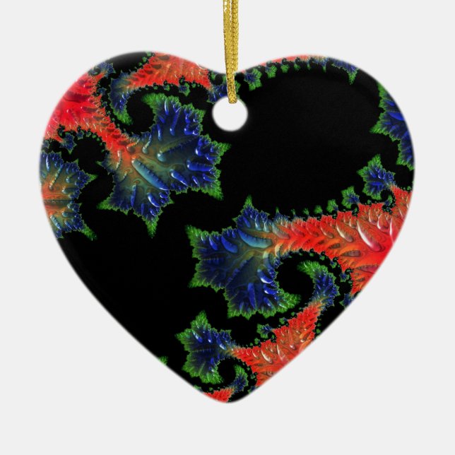 Mandelbrot Garden Heart Ornament (Vorne)