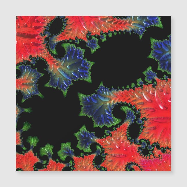 Mandelbrot Garden Magnetkarte (Vorderseite)