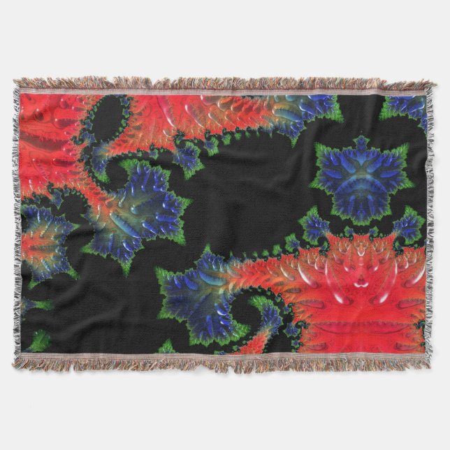 Mandelbrot Garden Throw Blanket Decke (Vorderseite)