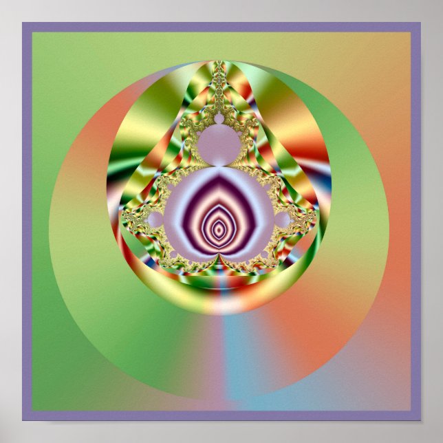 Mandelbrot Mandala Poster (Vorne)