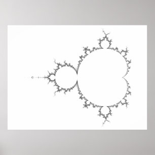Mandelbrot, Riesenschwarz und Weiß Poster