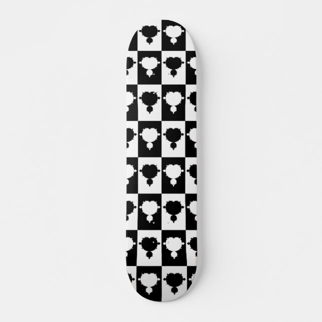 Mandelbrot Schach-Brett Skateboard (Vorne)