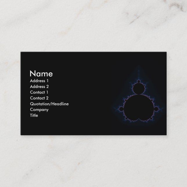 Mandelbrot-Set 10 Visitenkarte (Vorderseite)