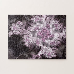 Mandelbrot Set Fraktal Digitale Kunst, Rosa und Sc Puzzle