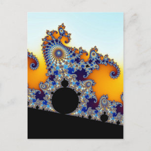 Mandelbrot Set Fraktal Seepferd Postkarte