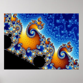 Mandelbrot Set Fraktal Shape Poster