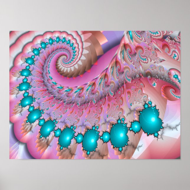 Mandelbrot Spiral Poster (Vorne)