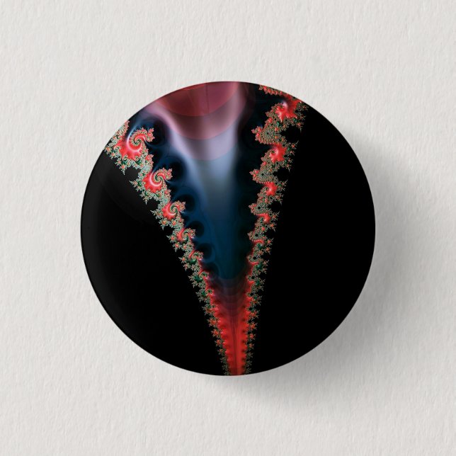 Mandelbrot Zip Abzeichen Button (Vorderseite)