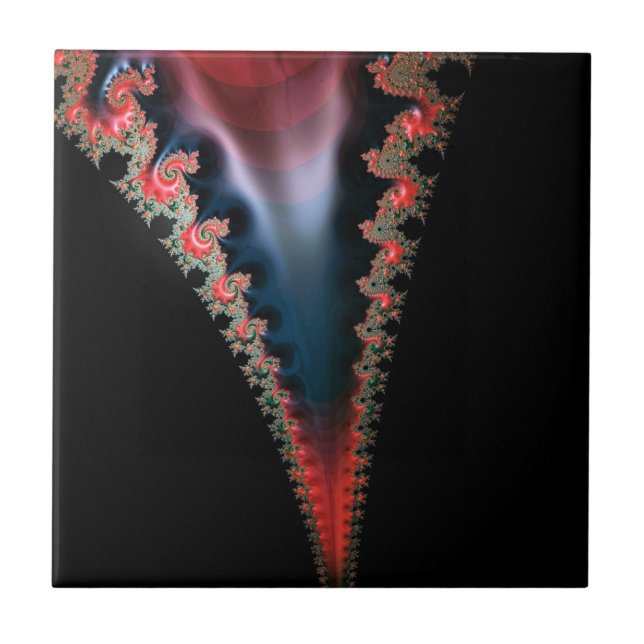 Mandelbrot Zip Keramik Tile Fliese (Vorderseite)