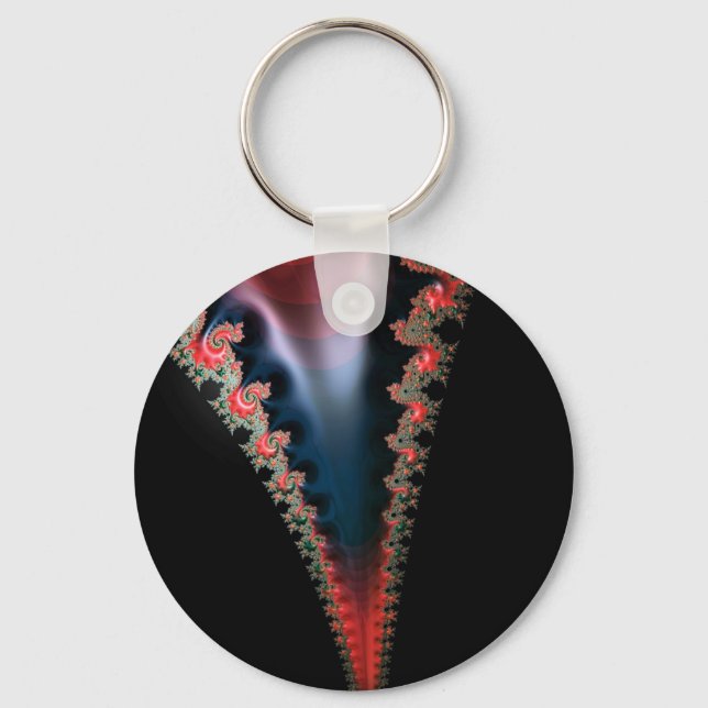 Mandelbrot Zip Schlüsselanhänger (Vorderseite)