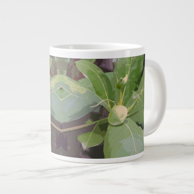 Mandelfbaum Nahaufnahme Jumbo-Tasse (Vorderseite Rechts)