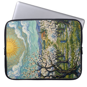 Mandelplantage im Stil von Van Gogh, sonnendurchfl Laptopschutzhülle