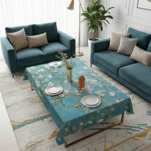 Mandelsblüten Boho Blau Klassische Kunst Tischdecke