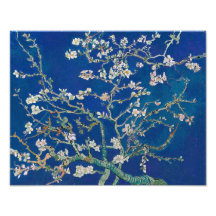 Mandelzweige in Blüte (Indigo) | Van Gogh |