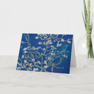 Mandelzweige in Blüte (Indigo) Van Gogh Karte